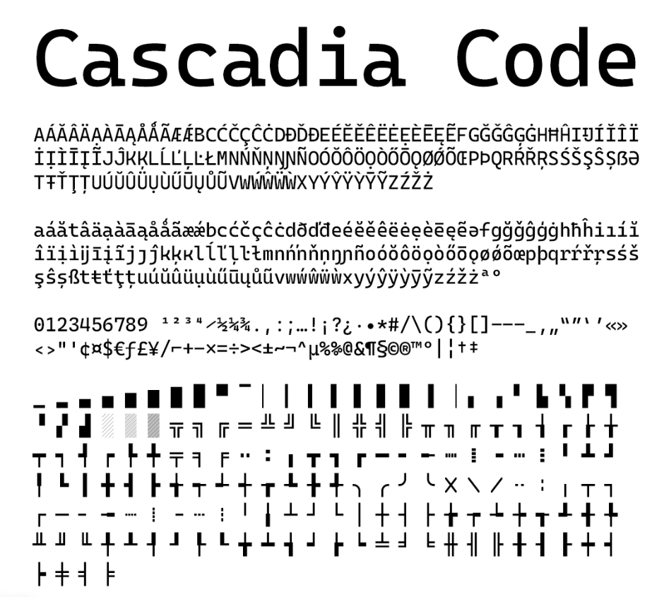 cascadia code